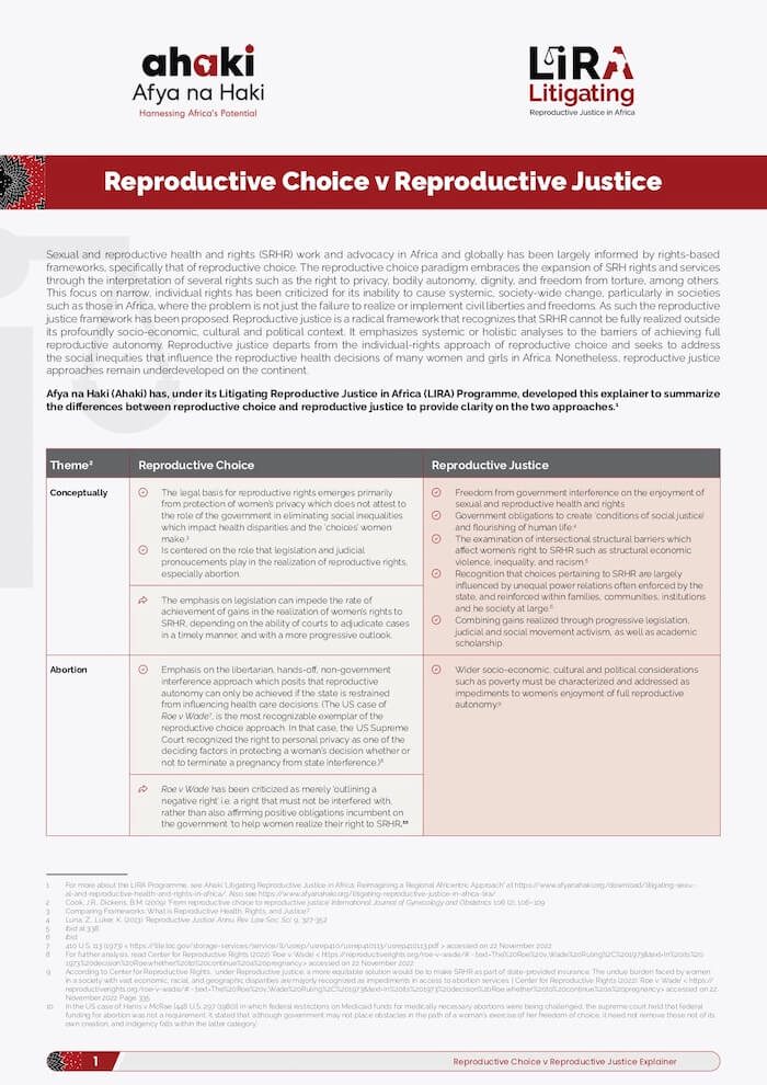 Reproductive Choice v Reproductive Justice Explainer