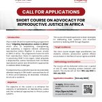 Call for Applications: Short Course on Advocacy for Reproductive Justice in Africa - CLOSED