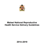 Malawi National Reproductive Health Service Delivery Guidelines (2014-2019)