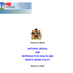 Malawi National Sexual & Reproductive Health and Rights (SRHR) Policy