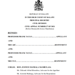 Professor Frank Taulo v Mrs ABC and Mrs. XYZ - Civil Appeal No. 27 of 2021
