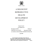 Kenya Adolescent Reproductive Health and Development Policy