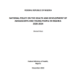 National Adolescent Health Policy