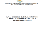 NAFDAC Good Cold Chain Management for Vaccines Biopharm Products Guidelines 2021