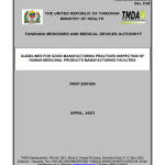 Guidelines for good Manufacturing Practices Inspection of Human Medicinal Products Manufacturing Facilities