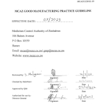 MCAZ Good manufacturing practice Guideline of Zimbabwe