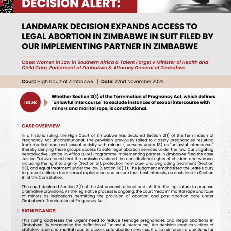 DECISION ALERT-WLSA and Cehurd